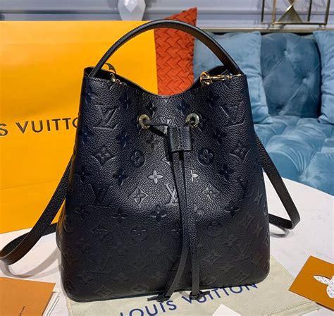 louis vuitton empreinte neonoe mm black|Louis Vuitton neonoe shoulder bag.